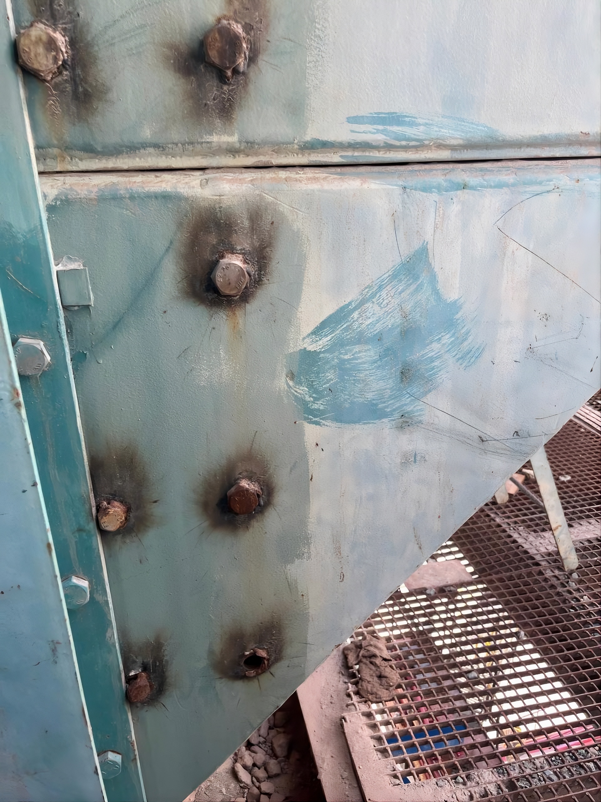 Chute structural condition — as found