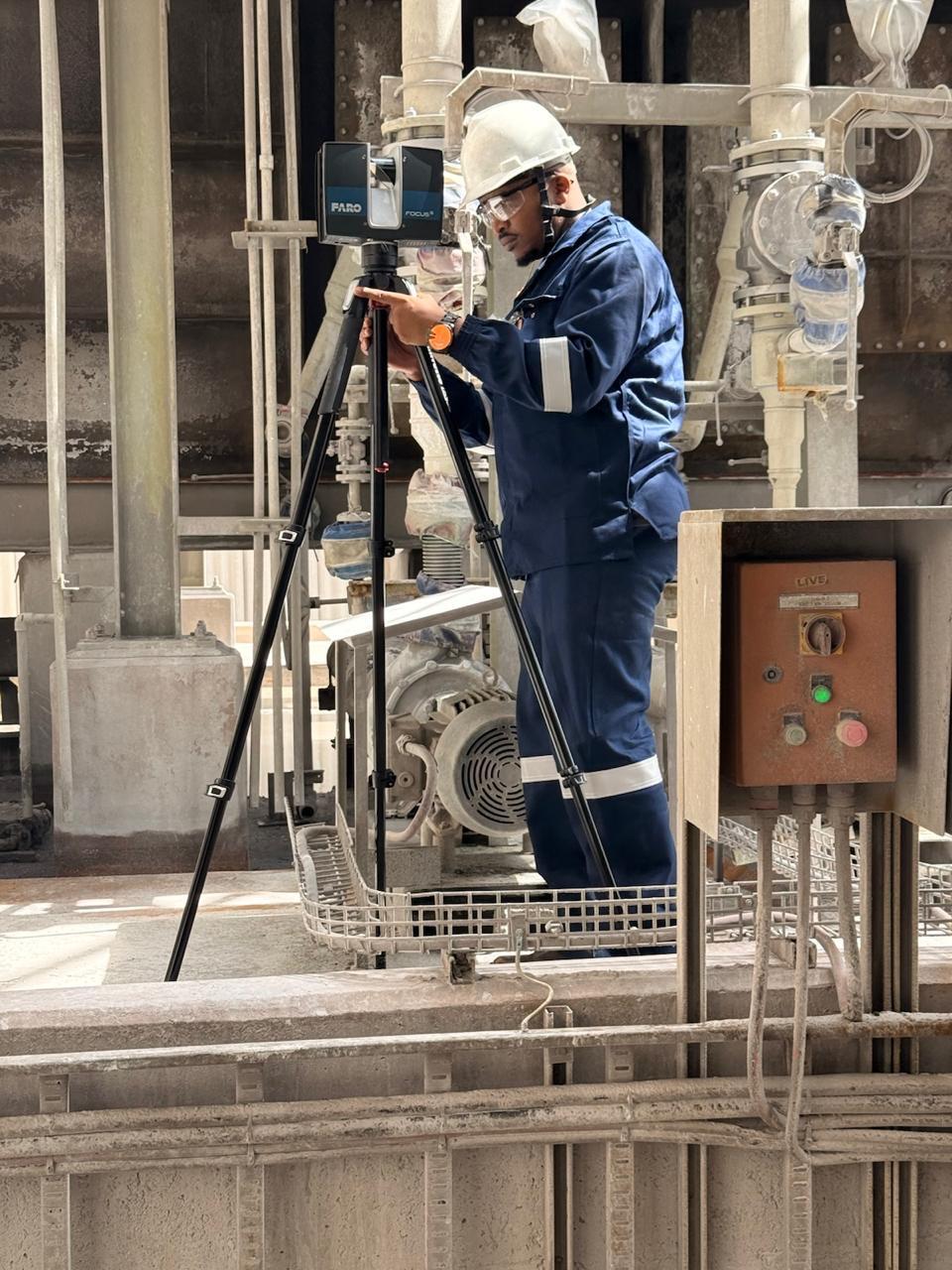 FARO laser scanning on an active industrial site — Moteme Phuti Holdings