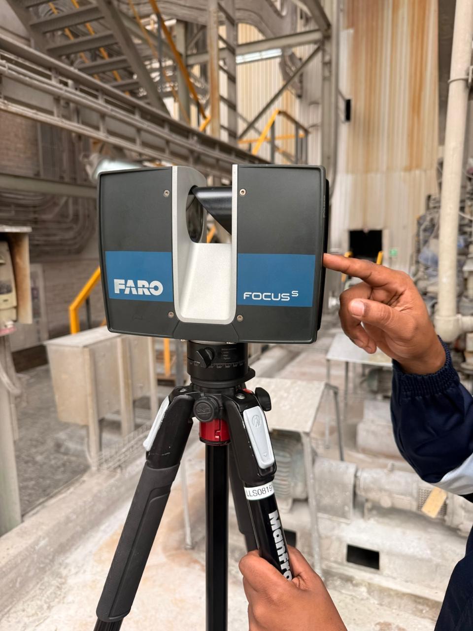 FARO Focus S laser scanner at Omnia fertilizer manufacturing plant