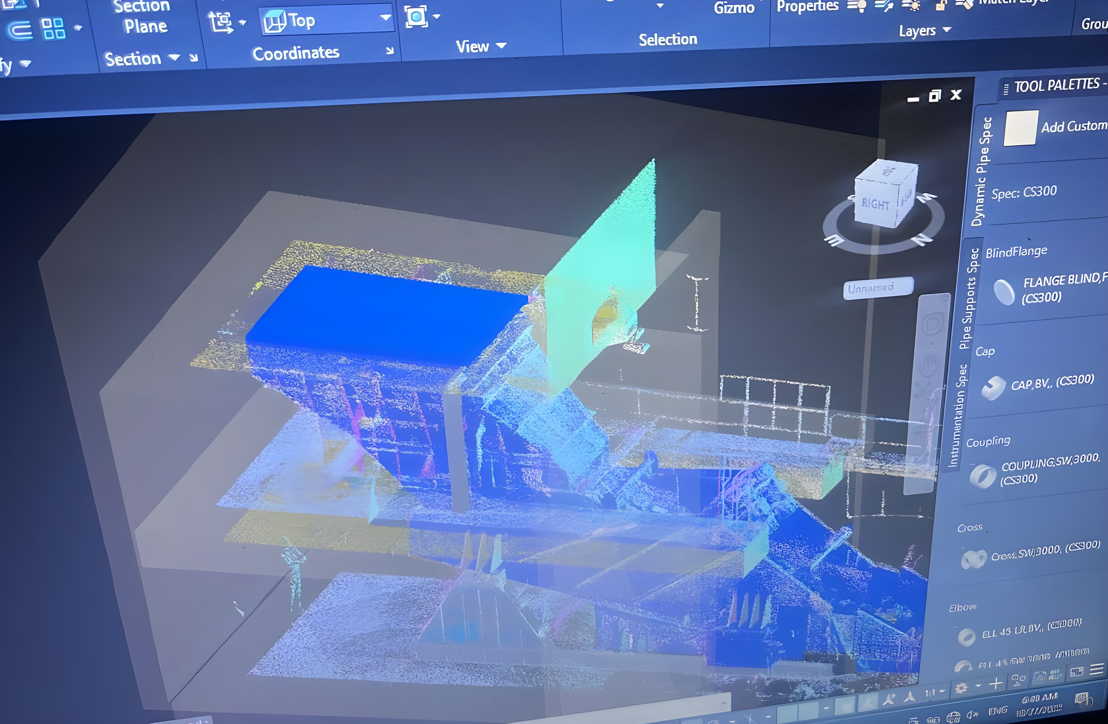 Section plane analysis in AutoCAD Plant 3D